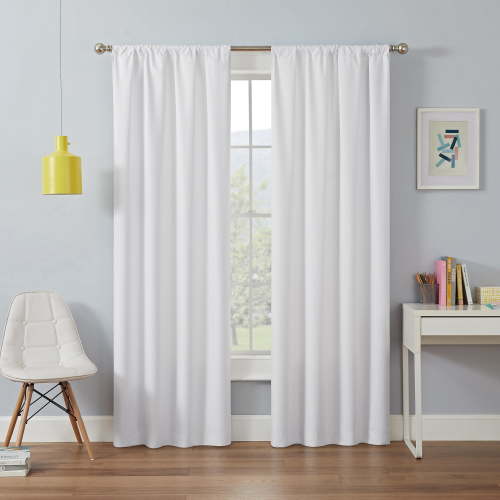 Eclipse Kendall Kids Thermaback Blackout 42 x 95 Curtain Panel in White