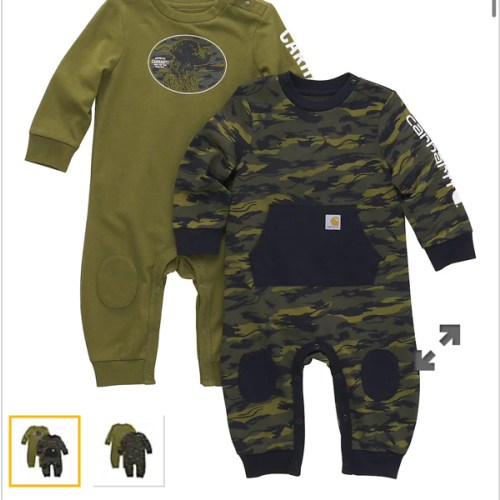 Boys' Long-Sleeve Camo Coverall 2pc Set (Infant)