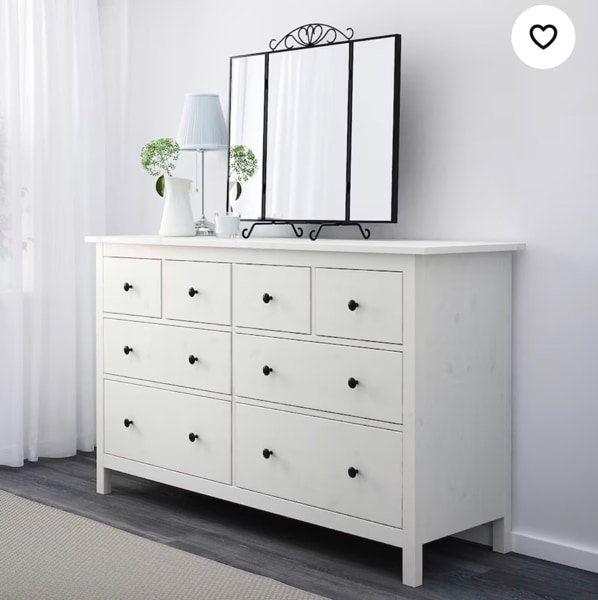 HEMNES 8-drawer dresser white