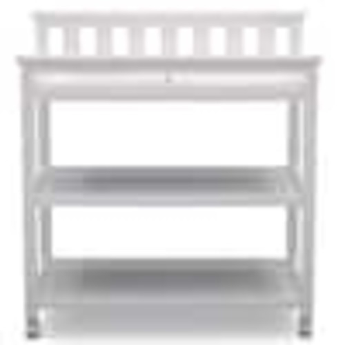 Delta Children Flat Top Bianca White Changing Table with Wheels 540241-130