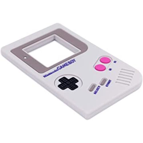 Bumkins Silicone Teether, Nintendo Textured, Soft, Flexible, Sensory, Gum Soothing – Game Boy