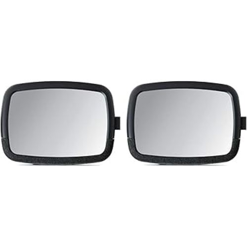 Munchkin® Brica® 360 Pivot Baby in-Sight® Wide Angle Adjustable Car Mirror, Crash Tested and Shatter Resistant, Black (Pack of 2)