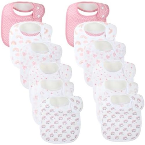 Baby Bibs Soft and Absorbent Organic Cotton Bandana Drool Bibs Set for Boys Girls Newborn 0-36 Months