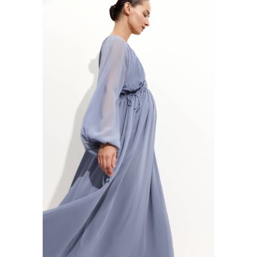 MAMA BALLOON-SLEEVED MAXI DRESS