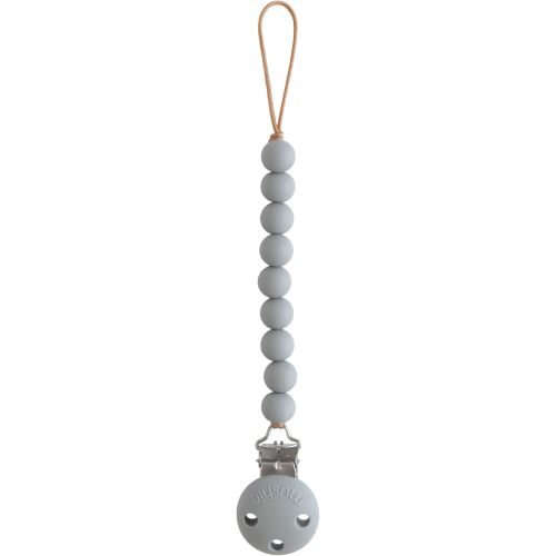 mushie 100% Silicone Baby Pacifier Clip BPA Free | Hera (Stone)