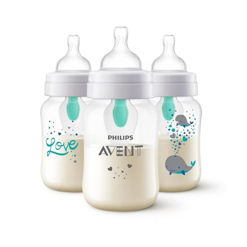 Philips Avent Anti-colic Baby Bottle With AirFree Vent With Whale Design