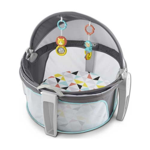 Fisher-Price On-the-Go Infant Dome Portable Bassinet and Play Space, Unisex, Windmill
