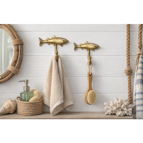 Cast Iron Fish Wall Hook (19 Colors)