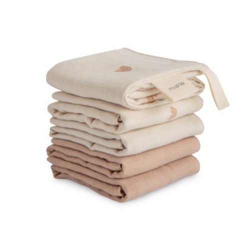 Muslin Cotton Washcloth Rainbows Combo One Size