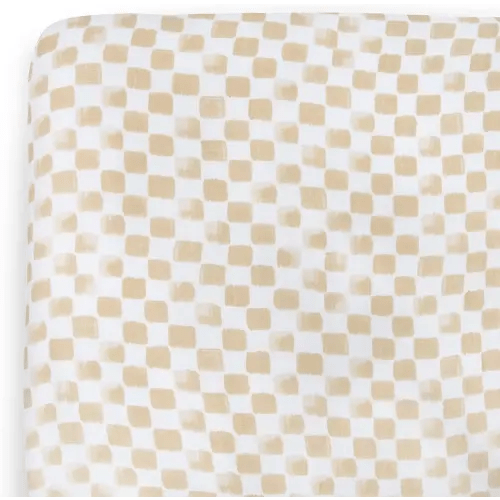 Little Unicorn Premium Crib Sheet | Breathable & Super-Soft Muslin Fabric (Adobe Checker)