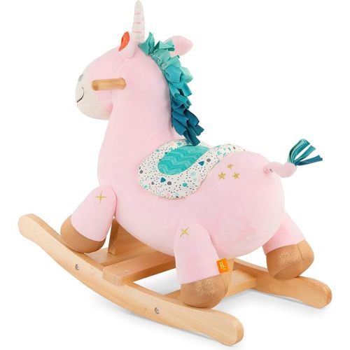 B. toys – Unicorn Rocker – Unicorn Rocking Toy – Wooden Ride – On – Classic Toys for Toddlers, Kids – 18+ Months – Rodeo Rocker – Cleo