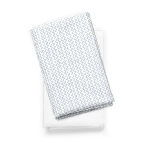 Chicco LullaGo Anywhere Bassinet Sheets Fits LullaGo Anywhere Bassinets, Deep Pockets, Secure Fit - White Doodle (White), New