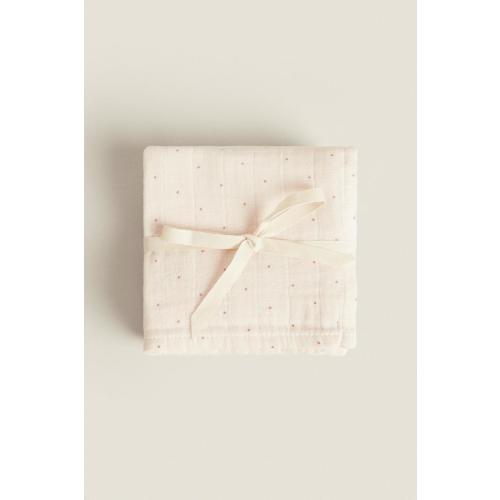 SET OF MULTICOLORED BABY MUSLIN CLOTHS (SET OF 3) - Pink | ZARA United States