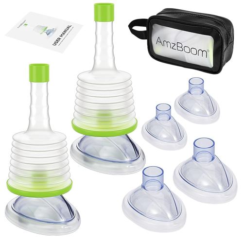 Choking Rescue Device,Portable Anti-Choking Device 2-Pack,Airway Suction Units,with 4 Mask Sizes, Easy to Use, Home Safety Kit.Emergency Anti-Choking Aid for Home