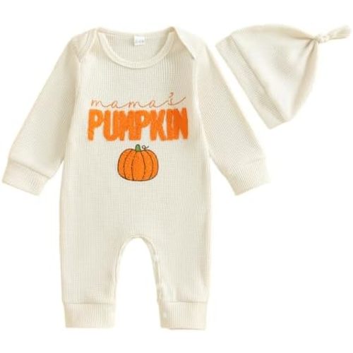 Christmas Baby Boy Outfit My First Christmas Lamp Waffle Knit Romper Onesie Newborn Fall Winter Clothes