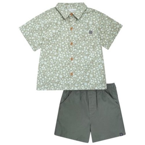 Modern Moments by Gerber Toddler Boy Resort Shirt and Short Outfit Set, 2-Piece, 12 Months - 5T