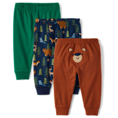 Baby Boys Bear Pants 3-Pack - Multi clr