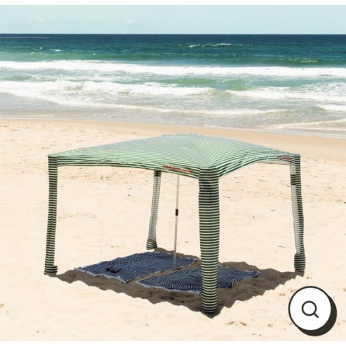 COOLCABANA - Green Stripe, Medium, Baby Beach Tent