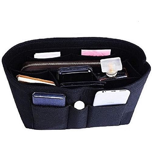 ZTUJO Purse Organizer Insert, Felt Bag Organizer For Handbag, 13 Colors, 6 Sizes (X-Large, Black)