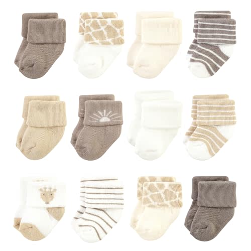 Hudson Baby Baby Girls' Cotton Rich Newborn and Terry Socks