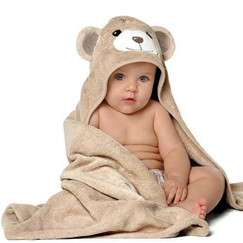 MINIBOO Hooded Baby Towels for Newborn - Super Soft Baby Bath Towels with Hood, Highly Absorbent Viscose Made from Bamboo Hooded Towel for Infant, Toddler and Kids, Baby Essentials
