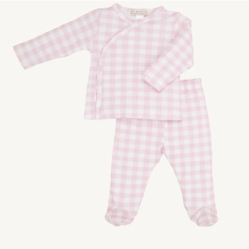 Cameron Cross-Front Set - Palm Beach Pink Gingham