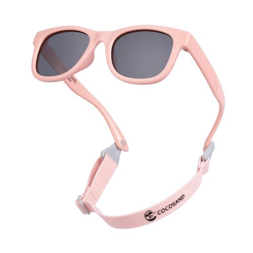 COCOSAND Flexible Baby Sunglasses with Strap Polarized UV Protection for Toddler Infant Newborn Boy Girl Age 0-24 Months