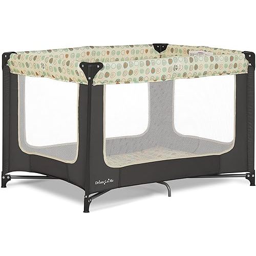 Zodiak Portable Playard in Grey, Lightweight, Packable and Easy Setup Baby Playard, Breathable Mesh Sides and Soft Fabric - Comes with a Removable Padded Mat