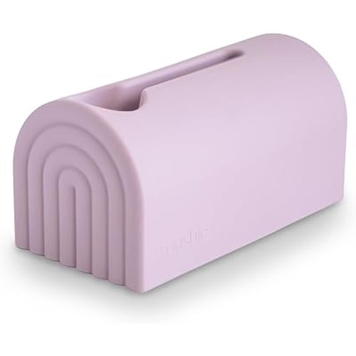 mushie Bath Spout Cover | Soft Silicone Bathtub Faucet Safety Guard for Kids | Universal Fit (Soft Lilac)