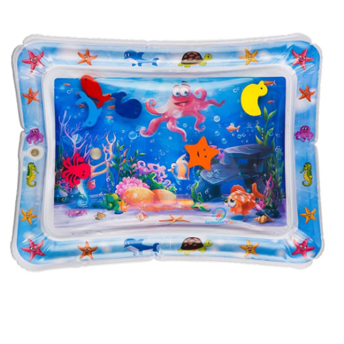 Splashin'kids Inflatable Tummy time Premium Water mat Infants and Toddlers is The Perfect Fun time Play Activity Center Your Baby's Stimulation Growth