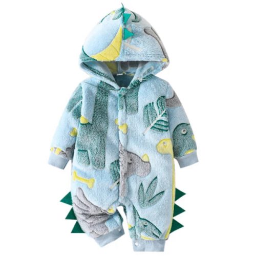 DINOSAUR Plush Hoody Jumpsuit - Hazel & Bo