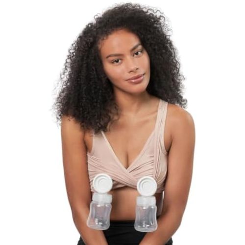 Larken Hands Free Pumping Bra for Breastfeeding | Breast Pump - Maternity Bras for Pregnancy, Pumping & Nursing Bra in One