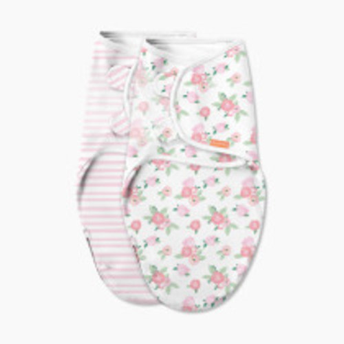SwaddleMe Luxe Swaddle with Easy Change - Watercolor Floral, Small/Medium, 0-3 Months, 2