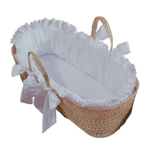 Traditional Eyelet Baby Moses Basket
