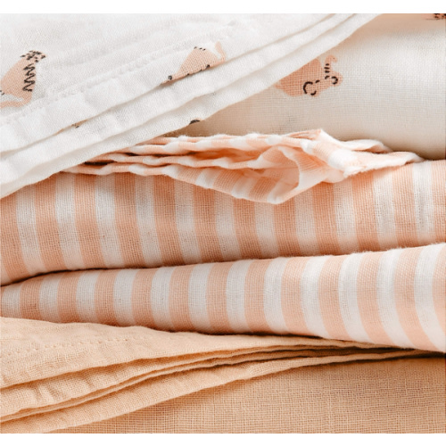 Baby's First Pink Mini Animal Organic Cotton Gauze Baby Swaddle Blankets, Set of 3