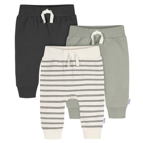 3-Pack Baby & Toddler Boys Stripe, Black, & Grey Jogger Pants – Gerber Childrenswear