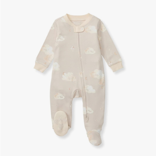 Burt's Bees Baby Baby Girls Pajamas, Zip Front Non-Slip Footed Sleeper Pjs, 100% Organic Cotton