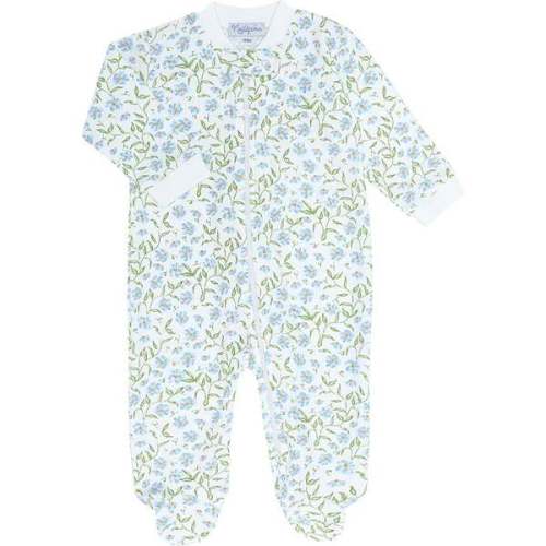 Blue Vines Print Zipper Footie - Nellapima | Maisonette