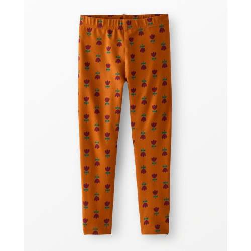 Hanna Andersson Leggings in Tulips on Dogwood in Size 6-7