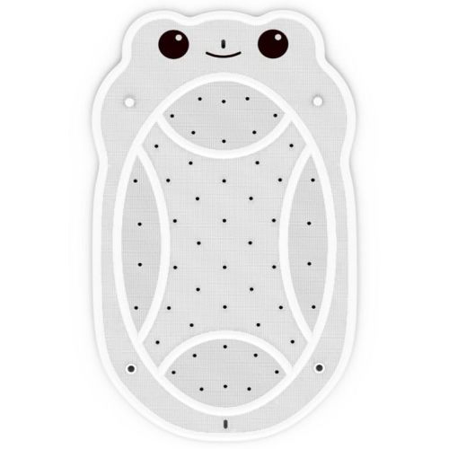 Baby Bath Mat Non Slip, Toddler Bath Mat, 30 * 18 Inch Bath Mat for Tub Non Slip Kids, Eco Friendly Rubber no Chemical Smell, Suction Cups for Secure Grip, Fun Patterns, Easy to Clean, White