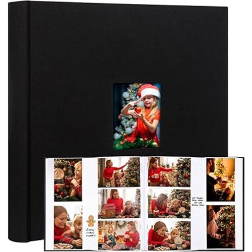 600 Pockets Photo Album 4x6 with Writing Space, Large Capacity 4x6 Photo Album Holds 600 Horizontal and Vertical Photos, Linen Cover Acid Free Pages Photo Book for Family Wedding Baby Pictures, Beige