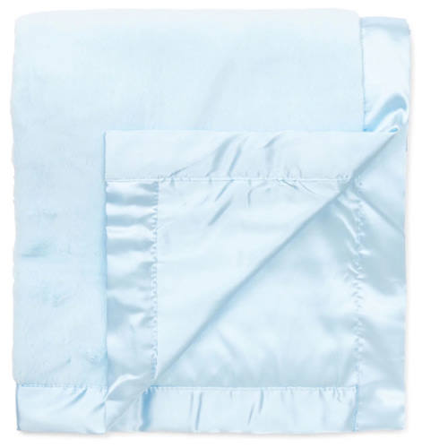 Blue Plush Receiving Blanket