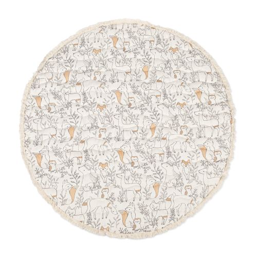 Ezra Quilted Play Mat - Woodland Play Mat | Crane Baby