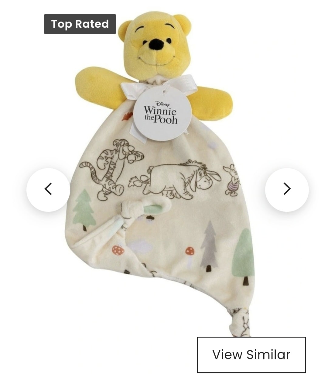 Winnie The Pooh Comforter Toy in Yellow