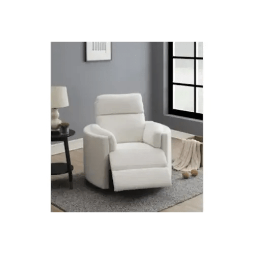 Sagen Glider Recliner W/ Swivel Beige Boucle