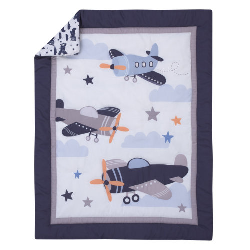 Mason & Marbles Little Love by NoJo Soar High Little One Valeri 3 Piece Nursery Mini Crib Bedding Set | Wayfair