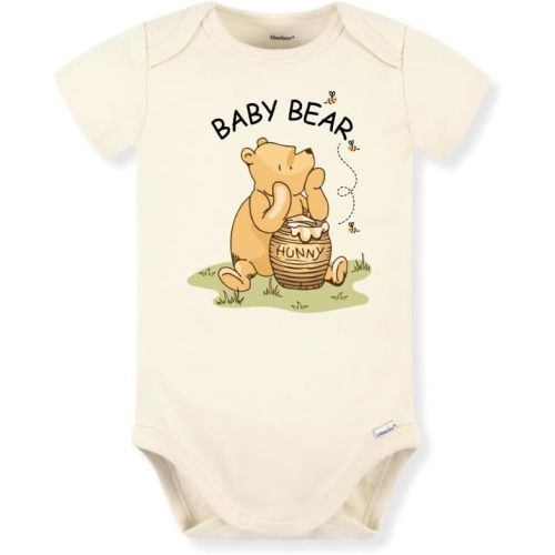 Baby Bear Pooh Hunny Pot Cute Baby Bodysuit Shirt Premium Custom Clothes Unisex Baby Gift for Mom Newborn