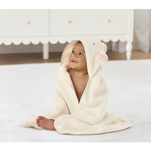 Super Soft Lamb Baby Hooded Towel And Washcloth