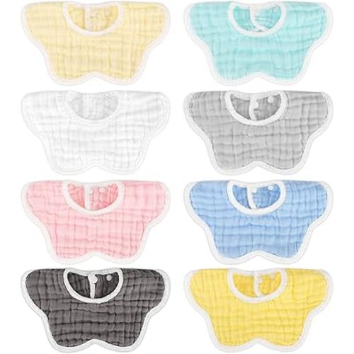 Accmor Muslin Baby Bibs Baby Bandana Drool Bibs for Unisex Boys Girls, Cotton Baby Drool Bibs for Teething Drooling