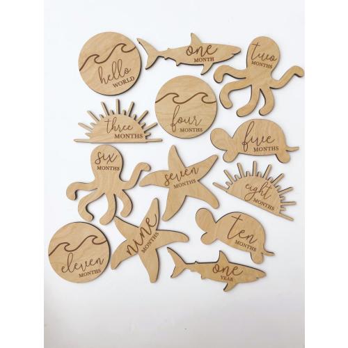 Sea Animal Baby Milestone Markers: Ocean Nursery Decor